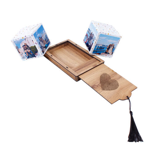 Ahşap Kutulu Patlayan Sürpriz Küpler - Ceviz - OFİSOMİ-S (1)