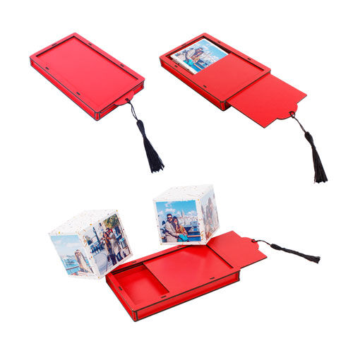 Ahşap Kutulu Patlayan Sürpriz Küpler - Kırmızı - OFİSOMİ-S