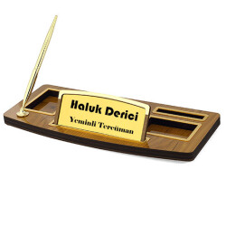 Ahşap Masa İsimliği - Tek Kalemli - 4