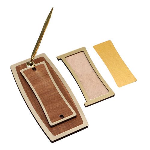 Ahşap Masa İsimliği - Tek Kalemli - OFİSOMİ-S