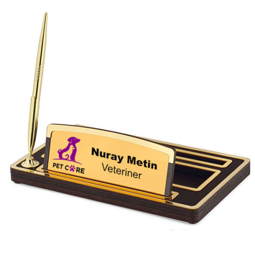 Ahşap Masa İsimliği - Tek Kalemli - 3