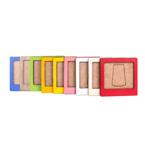 Ahşap Polaroid Mini Fotoğraf Çerçevesi - 9x9cm - OFİSOMİ-T