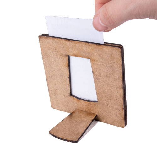 Ahşap Polaroid Mini Fotoğraf Çerçevesi - 9x9cm - OFİSOMİ-T (1)