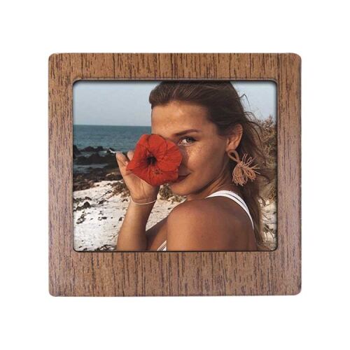 Ahşap Polaroid Mini Fotoğraf Çerçevesi - 9x9cm - 15