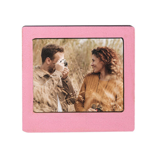 Ahşap Polaroid Mini Fotoğraf Çerçevesi - 9x9cm - 9