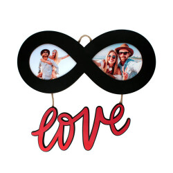 Ahşap Sonsuzluk Çerçeve (Kırmızı Love) - 1