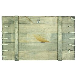 Ahşaplı Çift Metalli Taş 24x40 cm Siyah - 5