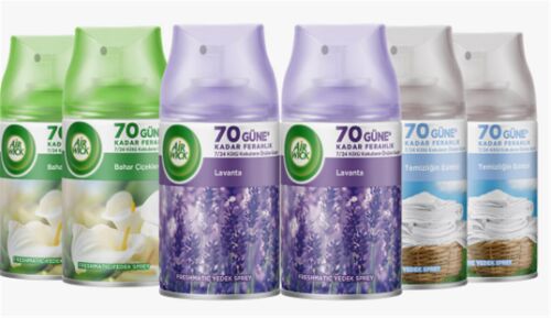 Airwick 250ml 6lı (Lavanta-Bahar Çiçekleri-Temizliğin Esinti) Oda Kokusu Sprey(Makina Yedek Spreyi) - 1