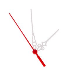 Akrep Yelkovan Saniye - Siyah, Beyaz, Metal - 12