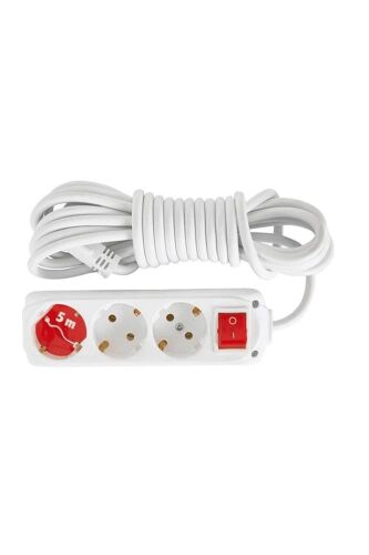 Almera 3lü 5mt Anahtarlı Topraklı Priz (9230205) - ALMERA