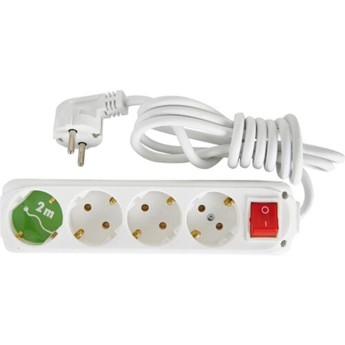 Almera 4lü 2mt Anahtarlı Topraklı Priz (9240202) - ALMERA