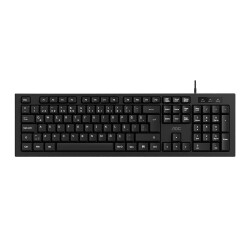 AOC KB130B-38 Usb Siyah Türkçe Kablolu Standart Klavye,Sessiz yazma - 1