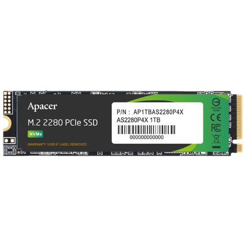 Apacer 1TB AS2280P4X 2100-1700MB-s NVMe PCIe M.2 SSD Disk (AP1TBAS2280P4X-1) - APACER
