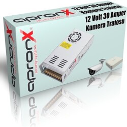 Apronx APX-1230A 12V 30A Metal Kamera Güç Adaptörü - 1