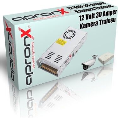 Apronx APX-1230A 12V 30A Metal Kamera Güç Adaptörü - 1