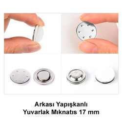 Arkası Yapışkanlı Yuvarlak Mıknatıs 17 mm - 2