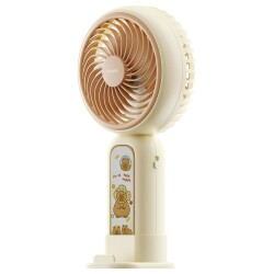 Asonic AFN20 Krem 250mAh Dahili Pil Elde Taşınabilir Masaüstü Usb Fan Şarjlı Type-c Şarj - 1