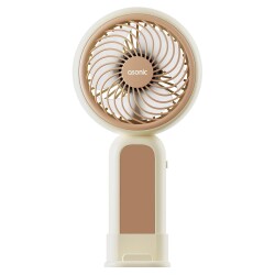 Asonic AFN21 Krem 250mAh Dahili Pil Elde Taşınabilir Masaüstü Usb Fan Şarjlı Type-c Şarj - 2