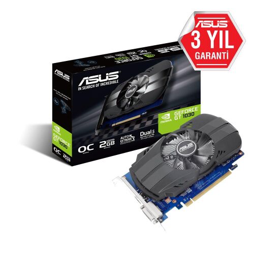 Asus 2Gb PH-GT1030-O2G Gddr5 6008Mhz 64-Bit Dvı-Hdmı (PH-GT1030-O2G) Ekran Kartı - 1
