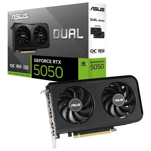 Asus Dual GeForce RTX5050 OC Edition DUAL-RTX5050-O8G-NVIDIA 8GB GDDR6 DLSS 4 128 Bit Ekran Kartı - ASUS (1)