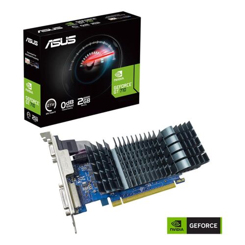 Asus GeForce 2GB GT710-SL-2GD5-BRK-EVO 64 bit 954MHz DVI,HDMI Low Profil Ekran Kartı - 1