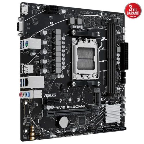 Asus Prime A620M-K 6400MHz (OC) DDR5 Soket AM5 M.2 HDMI VGA mATX Anakart - 2