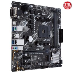 Asus Prime B450M-K II AMD B450 AM4 DDR4 4400 HDMI DVI VGA M2 USB3.2 mATX BIOS Flashback Anakart - 2