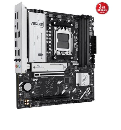 Asus Prime B850M-A WIFI 8000MHz (OC) DDR5 Soket AM5 M.2 HDMI DP mATX Anakart - ASUS
