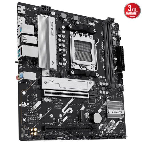 Asus Prime B850M-K AM5 DDR5 Ses GLAN DP-HDMI SATA3 USB3.2 mATX Anakart - ASUS