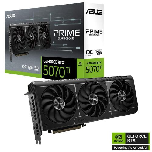 Asus Prime GeForce RTX5070Ti OC 16GB GDDR7 256 Bit DLSS 4 PRIME-RTX5070TI-O16G Ekran Kartı - ASUS (1)