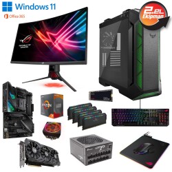 Asus ROG Masaüstü Oyuncu Bilgisayarı (Ryzen7 3800X-8GB RX580-X570F-GT501-64GB RAM-500GB SSD-WIN11PRO) - 1