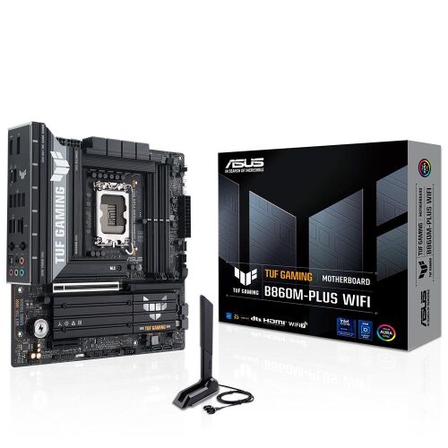 Asus TUF Gaming B860M-PLUS WIFI 8800MHz OC DDR5 Soket 1851 M.2 USB4 HDMI DP mATX Anakart - ASUS (1)