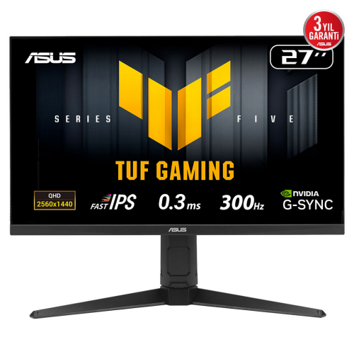 ASUS TUF GAMING VG27AQML5 27" 0.3ms, 300Hz, QHD, DP, 2xHDMI, Type-C, Fast IPS Panel, Düşük Mavi Işık, FreeSync Premium, GAMING Monitör - Asus