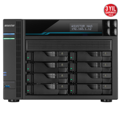ASUSTOR AS6508T, 8Gb DDR4 Ram, 8 Yuvalı (8x22TB Destek), 2xM.2 NVMe PCI-e, 2x10GbE, 2x2.5GbE Network, 2xUSB 3.2, Tower NAS (Yedekleme) Cihazı - 1