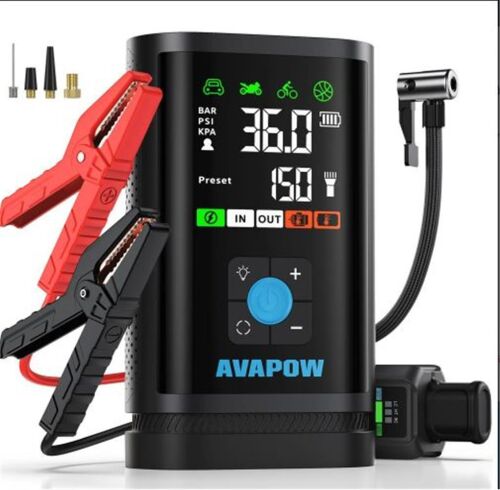 Avapow JP3 16000mAh 3000A & Lastik Şişirme Pompalı Jump Starter Taşınabilir Akü Takviye Kiti - 1