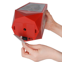 Ay Yıldız Led Işıklı Dönen Küp Çerçeve - 20