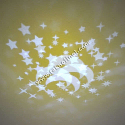 Ay Yıldız Led Işıklı Dönen Küp Çerçeve - 8