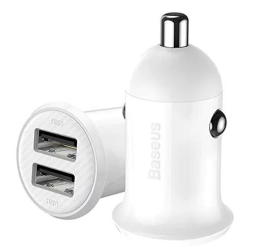 BASEUS CCALLP-02 Grain Pro Araç İçi Şarj Cihazı Beyaz - BASEUS