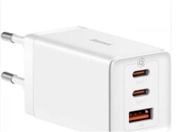 BASEUS CCGP120202 GaN5 Pro 2C+U 65W Şarj Cihazı Beyaz - 1