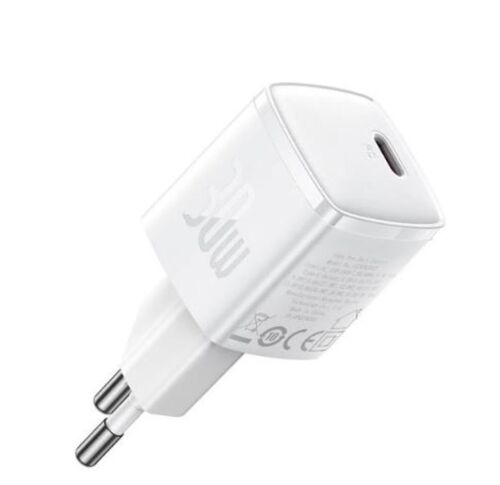Baseus CCXF000302 30W USB-C Beyaz Şarj Adaptörü - BASEUS