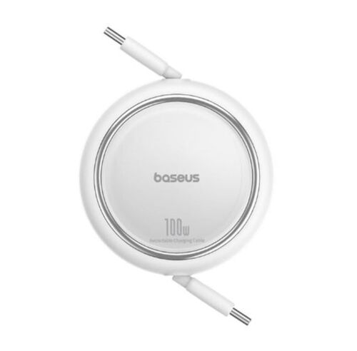 Baseus Free2 Draw Mini Beyaz P10364500211-00 1Mt 100W Pd Makaralı Type-C to Type-C - BASEUS