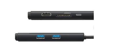 Baseus WKQX050101 Örgülü Kablo Type-C 6ın1 Hub (2Usb 3.0 -Hdmı-Sd-TF-Type-C) - 2