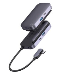 Baseus WKWJ000013 PadJoy 4 Bağlantı Noktalı Type-C HUB Adaptörü - 1