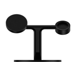 BASEUS WXTE00101 Swan 3 in 1 MagSafe 20W Wireless Şarj Özellikli Stant Siyah - 1