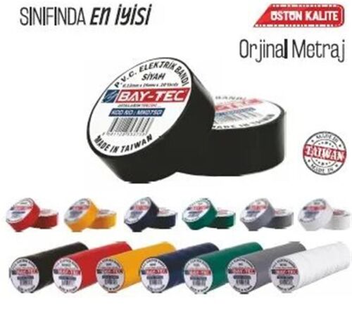 Bay-Tec Mk0800 Sarı 10lu Elektrik Bandı - 1