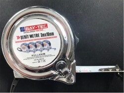 Bay-Tec Mk4145 3Mt 16MM Krom Şerit Metre - 1