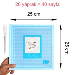 Beyaz Kalemli Anı Defteri - My Baby (Mavi) - 1