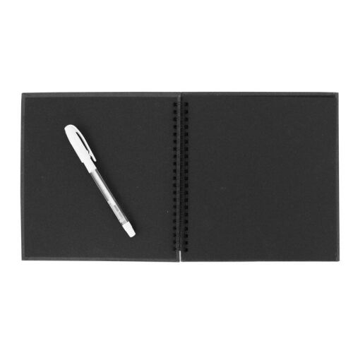 Beyaz Kalemli Siyah Anı Defteri 20x20 cm - OFİSOMİ (1)