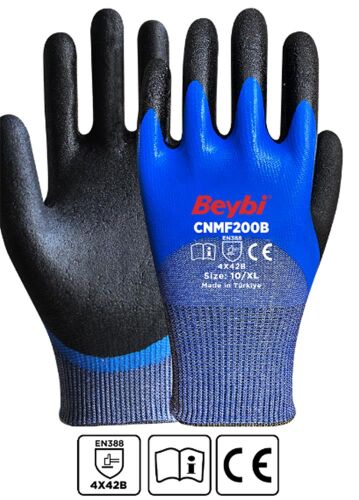 Beybi CNMF200B 9 Beden 12li Kesilmeye Dayanıklı Mikro Köpük Nitril Kaplı Eldiven - 1