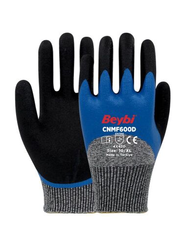 Beybi CNMF610D 10 Beden 12li Kesilmeye Dayanıklı Mikro Köpük 3-4 Nitril Kaplı Eldiven - 1